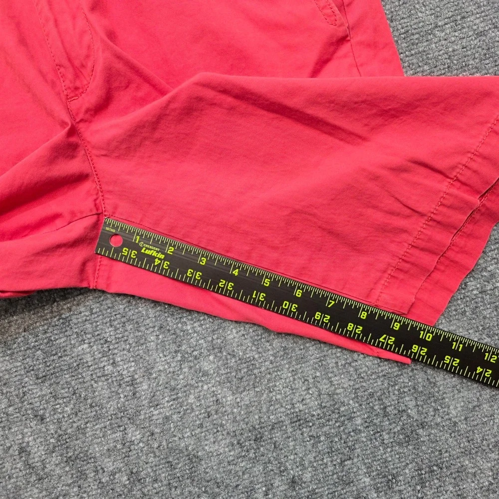 Original Penguin Men Size 32 Coral Pink Golf Shorts Cotton Chino Flat Front Pete